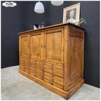Oude franse Ladekast met deurtjes Hoge dressoir Kast