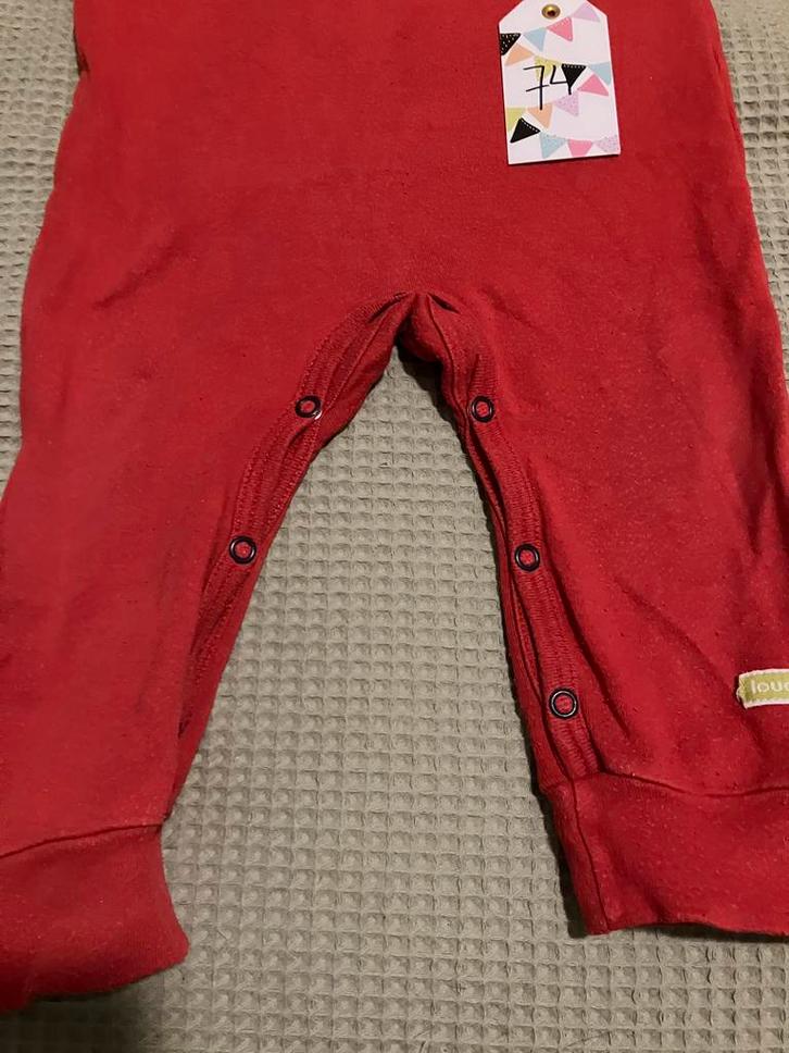 Rode salopette / boxpakje maat 74, Kinderen en Baby's, Babykleding | Maat 68, Gebruikt, Jongetje of Meisje, Pakje, Ophalen
