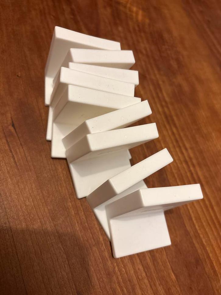 Witte Kunststof Plinten - Set van 9, Doe-het-zelf en Verbouw, Plinten en Afwerking, Zo goed als nieuw, Plinten, Kunststof, Minder dan 100 cm