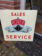 Emaille reclamebord rover auto's langcat Bussum, Ophalen of Verzenden, Gebruikt, Reclamebord