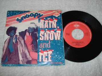 Snoopy     Rain Snow and Ice      Kerst Orgineel beschikbaar voor biedingen