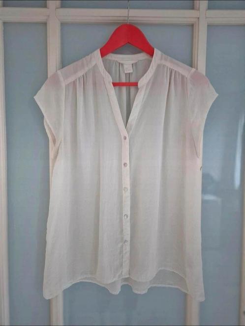 H&M off-white blouse | maat M/38/10, Kleding | Dames, Blouses en Tunieken, Maat 38/40 (M), Wit, Ophalen of Verzenden