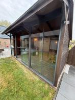 GLAZEN SCHUIFWAND - INCLUSIEF MONTAGE, RAILS EN BTW, Tuin en Terras, Tuinhuizen, Overige materialen, 200 tot 400 cm, 3 ramen of meer