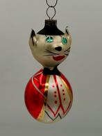 Oude kerstbal poes kat, Ophalen of Verzenden, Gebruikt