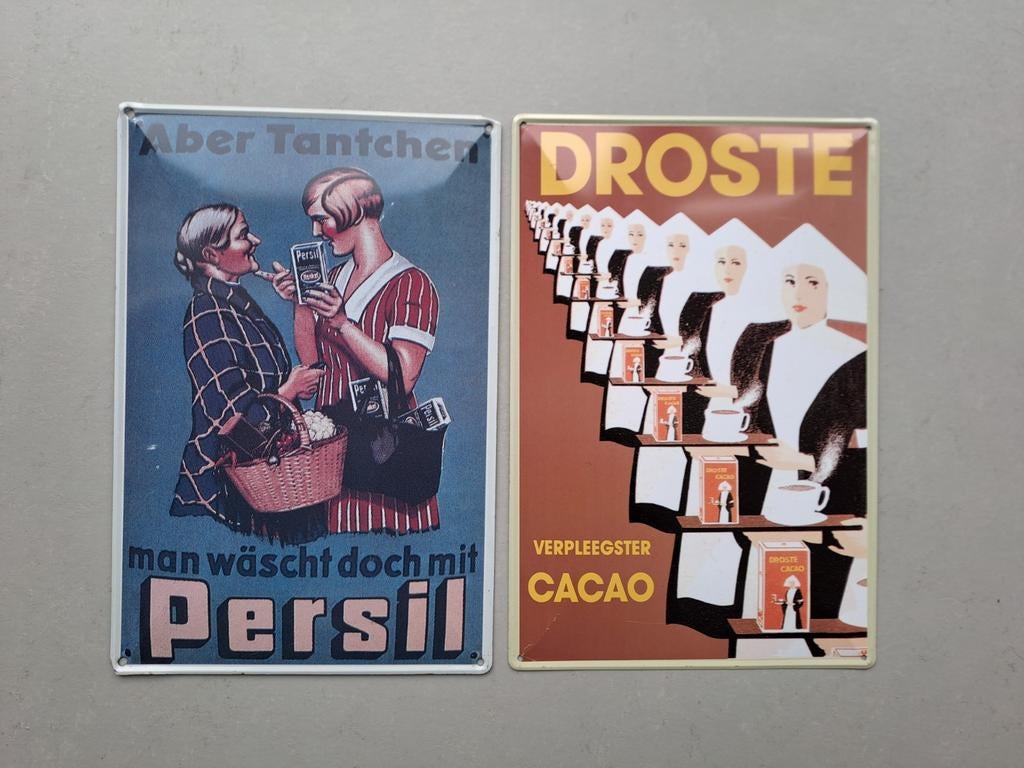 2 Vintage Douwe Egberts Borden, Ophalen of Verzenden, Zo goed als nieuw, Reclamebord