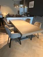 Eettafel eiken Taupe, Ophalen, 200 cm of meer, 50 tot 100 cm, Zo goed als nieuw