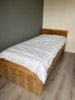 Stevig steigerhouten bed 90x200, Huis en Inrichting, Slaapkamer | Bedden, Ophalen, Gebruikt, 90 cm, Eenpersoons