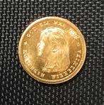Goud op zilveren 10 Gulden 1897 -Koningin Wilhelmina tientje, Postzegels en Munten, Verzenden, Goud, Koningin Wilhelmina, Losse munt