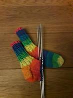 Handgebreide sokken van sokkenwol. Maat 24/25, Nieuw, Jongen of Meisje, Sokken, Eigen gebreide sokken