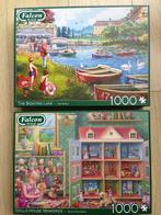 🧩2 Mooie FALCON de Luxe Puzzels van 1000 stukjes., Ophalen of Verzenden, 500 t/m 1500 stukjes, Zo goed als nieuw, Legpuzzel