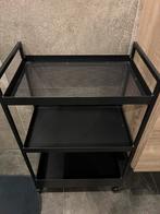 Metalen trolley roltafel ikea NISSAFORS, Ophalen, Minder dan 55 cm, Metaal of Aluminium, Zo goed als nieuw