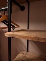 Steigerhouten inloopkast met zwarte buizen, Ophalen, Met plank(en), Gebruikt, 200 cm of meer