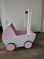 Houten poppenwagen HEMA, Kinderen en Baby's, Speelgoed | Houten speelgoed, Ophalen, Gebruikt, Duw- of Trekspeelgoed