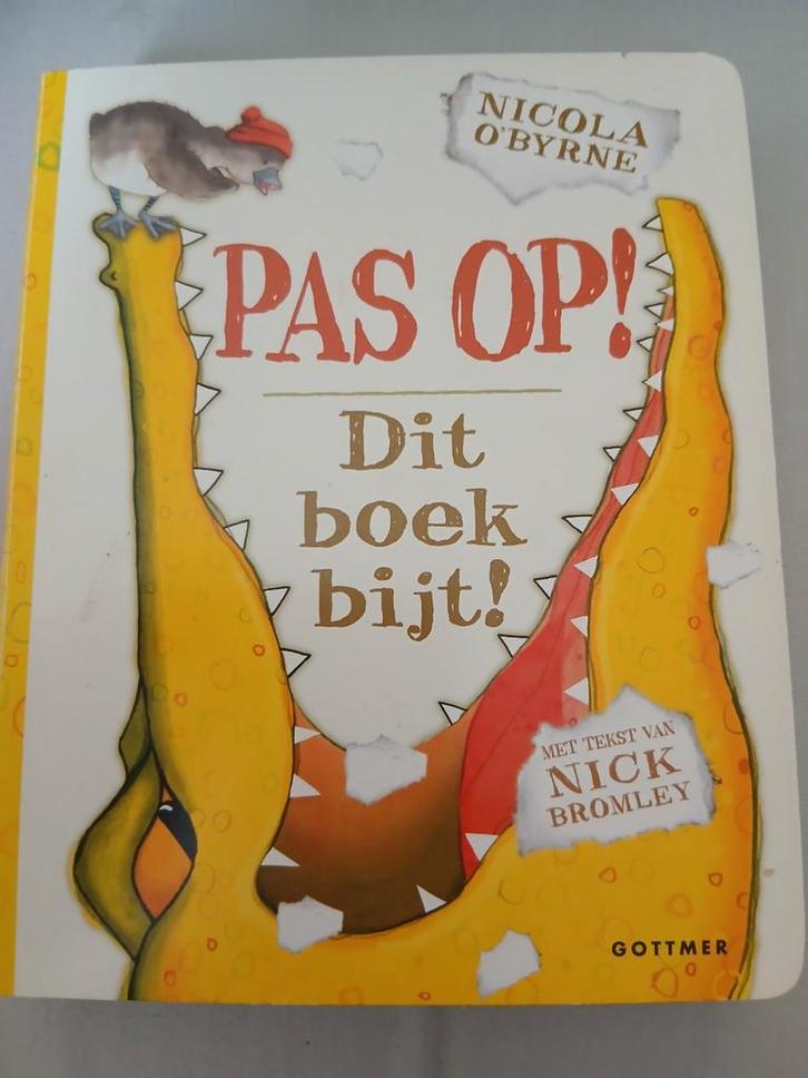 Nicola O'Byrne - Pas op! Dit boek bijt!, Boeken, Prentenboeken en Plaatjesalbums, Zo goed als nieuw, Ophalen of Verzenden