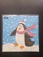 Hobby servetten, pinquins - 5stuks, Ophalen of Verzenden, Nieuw, Materiaal