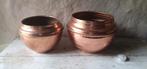 Set franse koperen cache potten bloempotten landelijk, Ophalen of Verzenden, Koper