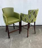 40 stuks luxe horeca restaurant barkrukken met arm groen, Huis en Inrichting, Barkrukken, Ophalen, 5 krukken of meer, Met voetsteun