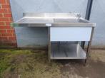 RVS spoeltafel 140x75cm GGM GASTRO, Ophalen, Gebruikt