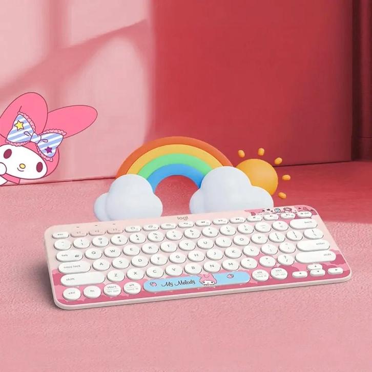 Logitech K380 - Draadloos Bluetooth Toetsenbord - My Melody, Computers en Software, Toetsenborden, Nieuw, Qwerty, Draadloos, Ergonomisch