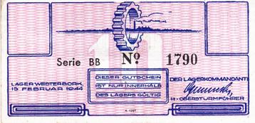 WESTERBORK    KAMPGELD     10 CENT   1944  beschikbaar voor biedingen