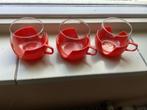 3 vintage theeglazen, Verzamelen, Retro, Verzenden, Huis en Inrichting