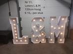 Lichtletters L & M, Hobby en Vrije tijd, Feestartikelen | Verhuur, Ophalen of Verzenden, Zo goed als nieuw, Geboorte of Huwelijk