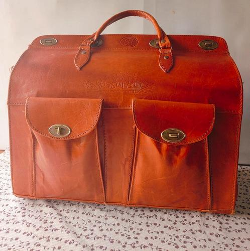 Weekender, reistas, Sieraden, Tassen en Uiterlijk, Tassen | Schooltassen, Zo goed als nieuw, Aktetas of Boekentas, Bruin, Leer