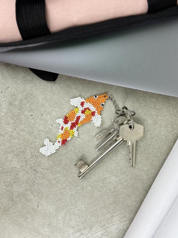 Sleutelhanger met koi-vis, Verzamelen, Sleutelhangers, Nieuw, Dier of Natuur, Verzenden