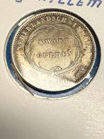 Kwartje 1840 WI Nederlands Indië, Ophalen, Zilver, 25 cent, Koning Willem I