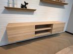 Massief eiken tv-meubel 200cm t/m 300cm luxe eiken tv meubel, Huis en Inrichting, Kasten | Televisiemeubels, Ophalen, Eikenhout