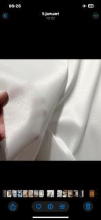 50% korting witte satijn gordijn op maat, Huis en Inrichting, Stoffering | Gordijnen en Lamellen, 200 cm of meer, Wit, Nieuw, Ophalen of Verzenden