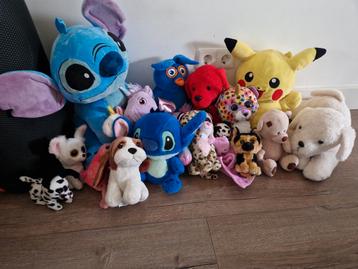 Knuffel pakket: Stitch, Pikachu, Ty Beanie Boo etc. beschikbaar voor biedingen