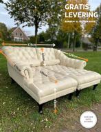GRATIS LEVERING HEEL NL Chesterfield Echt Leer Chaise Lounge, 150 tot 200 cm, Leer, Ophalen of Verzenden, Zo goed als nieuw