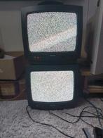 2 Philips crt beeldbuis tv goede grid patroon, Audio, Tv en Foto, Vintage Televisies, Ophalen, Gebruikt, 40 tot 60 cm, Philips