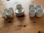Witte Koffiekopjes en schotels, Gebruikt, Keramiek, Ophalen of Verzenden, Effen