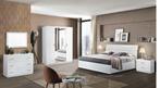 Slaapkamer set Monza hoogglans wit-marmer--SALE--, Ophalen of Verzenden, Nieuw, Tweepersoons