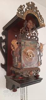 antieke stoelklok met fraai zwaar uurwerk, Ophalen of Verzenden