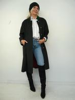 *Abfab Vintage Donkergrijze Wollen Mantel L*, Maat 42/44 (L), Ophalen of Verzenden, Zo goed als nieuw, Grijs