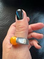 Tijgeroog Ring Melano, 925 Zilver, Maat 19-19.5, Bruin, 19 tot 20, Ophalen of Verzenden, Zo goed als nieuw