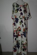 Viscose jurk wit met print mt 42 44 XL, Verzenden, Wit, Maat 42/44 (L), Nieuw