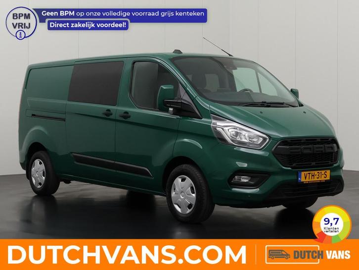 Ford Transit Custom 2.0TDCI 130PK Dubbele Cabine Lang Limite, Auto's, Bestelauto's, Te koop, ABS, Achteruitrijcamera, Airconditioning