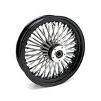 Fat spokes achterwiel zwart chroom 3.50 x 16, Ophalen, Petroleumhavenweg 26, Info@taco-motos.com, Nieuw
