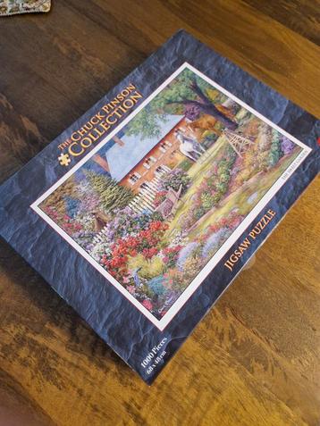 Puzzel 1000 stukjes, 68x48 cm paarden in moestuin beschikbaar voor biedingen
