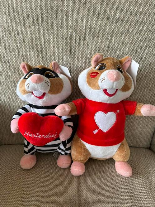 Set Valentijn hamsters 2025 (hartendief) Albert Heijn/ AH, Kinderen en Baby's, Speelgoed | Knuffels en Pluche, Nieuw, Overige typen