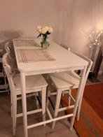 Ikea tafel en 4 stoelen, Huis en Inrichting, Tafels | Eettafels, Ophalen, Zo goed als nieuw, Rechthoekig, 50 tot 100 cm