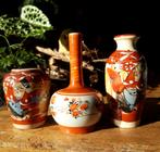 Kutani satsuma Imari mini vaasjes.
Per set van 3 bieden., Ophalen of Verzenden