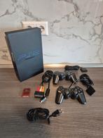 Sony PlayStation 2 + 2 controllers + memory card, Spelcomputers en Games, Met 2 controllers, Ophalen of Verzenden, Zo goed als nieuw