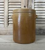 Antieke Franse olijven pot maat 6 met deksel, Antiek en Kunst, Ophalen of Verzenden