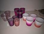 Paars roze waxinelichthouders, kaarshouders, Overige materialen, Ophalen of Verzenden, Zo goed als nieuw, Kandelaar