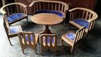 Antieke poppenhuis meubels tafel met stoelen en zithoek, Ophalen of Verzenden
